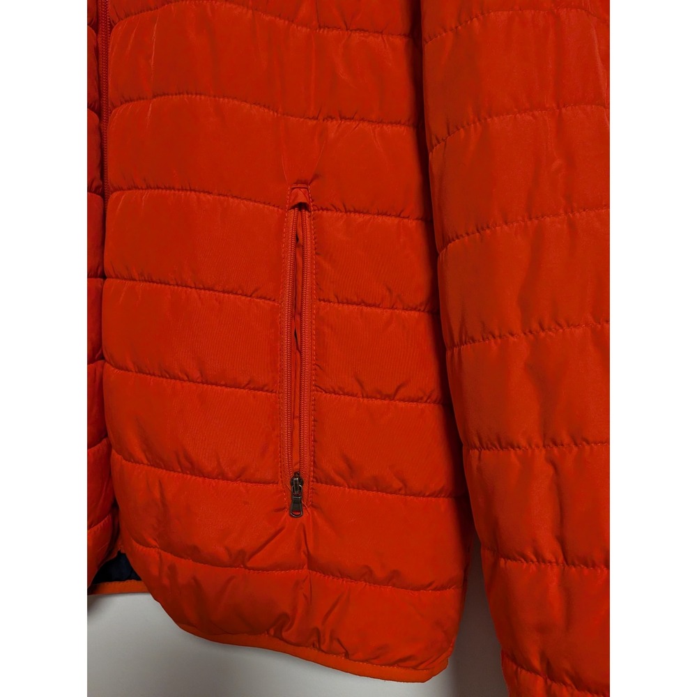 Brooks Brothers Reversible Puffer Jacket Mens XL Orange Navy Thermore 100185121 - Picture 3 of 12